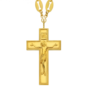 Наперсный крест из золотого металла