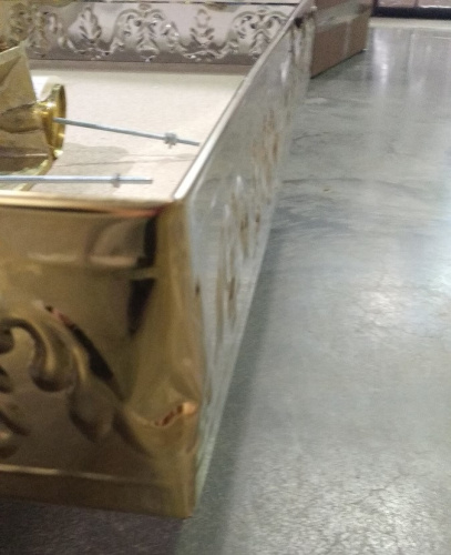 Крышка панихидного стола песковая, с литой Голгофой, 70х50 см, У-1154 фото 3