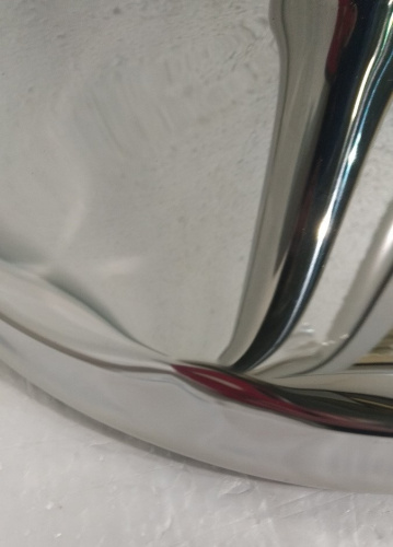 Столбик ограждения солеи металлический с шаром, 32х94 см, цвет "под серебро", У-1074 фото 5