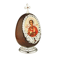 Яйцо "Пасхальное" с иконой из ювелирного сплава с камнями