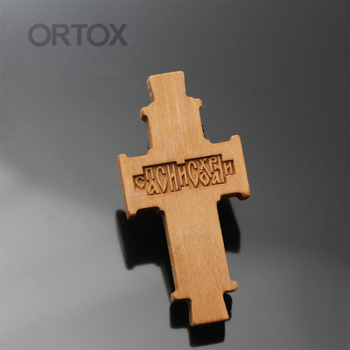 Крест параманный деревянный резной, 3,7х8 см фото 4