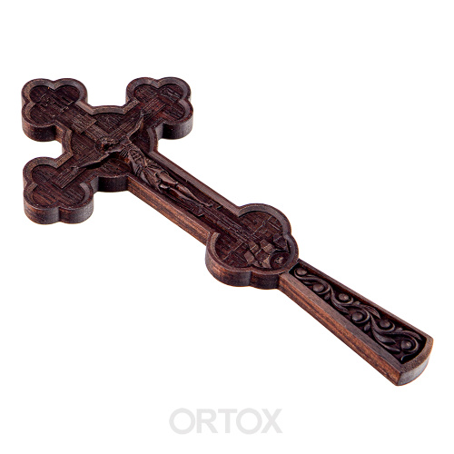 Крест напрестольный деревянный резной, 11х23,8 см фото 3