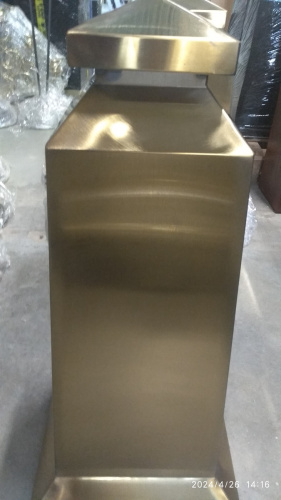Столбик ограждения металлический, 32х67 см, цвет "под золото", У-1224 фото 8