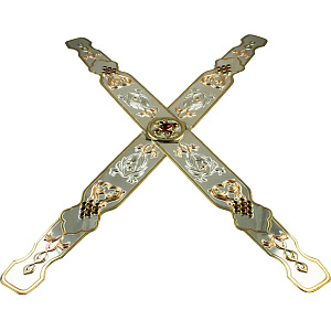 Звездица с накладками "Богородичная", с позолотой и камнями (вес 531 гр											)