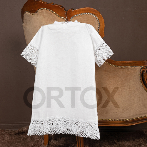 Рубашка для крещения "Лучик" белая из бязи, размер в ассортименте фото 13