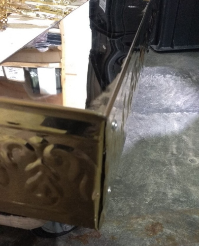 Крышка панихидного стола песковая, с литой Голгофой, 70х50 см, У-1154 фото 6