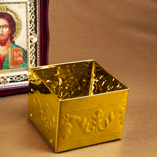 Ящик для огарков "Иерусалимский" металлический, 1 отделение, 15х15х12 см фото 4