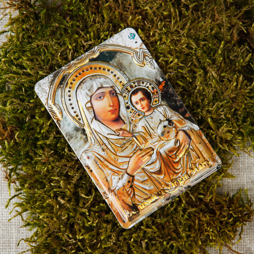 Магнит с иконой Божией Матери "Иерусалимская", 7х10 см фото 4