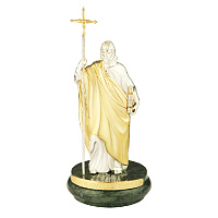 Статуэтка на мраморе "Иоанн Креститель" из ювелирного сплава в позолоте, 12 см
