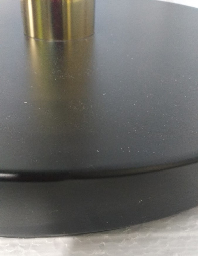 Столбик ограждения солеи металлический с шаром, 32х94 см, черный с золотом, У-1086 фото 6
