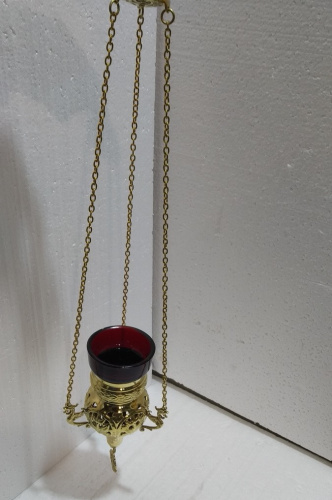 Лампада подвесная, латунь, 11х17 см, У-1141 фото 3