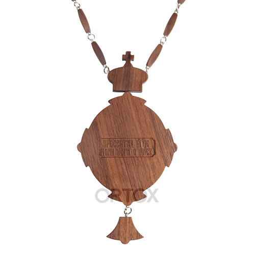 Панагия деревянная резная, с цепью, 8,5х16 см фото 9