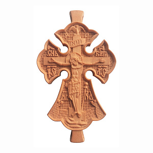 Крест параманный деревянный, груша, 5х8,5 см (темный)
