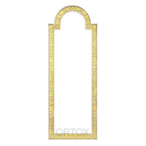 Диаконская дверь для "Суздальского" иконостаса белая с золотом (поталь) фото 2