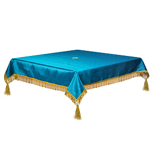 Пелена на престол, парча, 130х130 см (голубая)