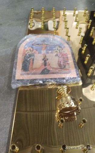 Крышка панихидного стола на 100 свечей, с литографией, 88х54 см, У-1155 фото 3