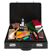 Требный чемодан с наполнением, 49,5х34,5х11 см, экокожа