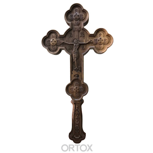 Крест напрестольный деревянный резной, 11х23,8 см фото 4