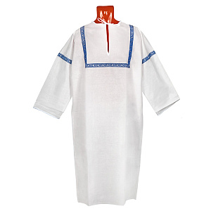 Рубашка для крещения мужская белая из плотной бязи, размер в ассортименте (размер 42)