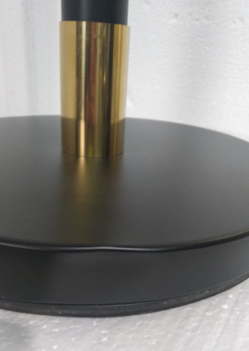 Столбик ограждения солеи металлический с шаром, 32х94 см, черный с золотом, У-1086 фото 5
