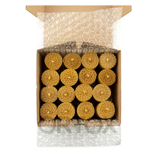 Свечи из вощины в подарочной упаковке, 16 шт. в наборе, высота 5 см фото 2