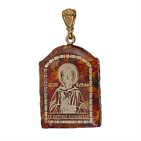 Образок нательный с ликом святой блаженной Матроны Московской, арочной формы, 2,2х3,2 см