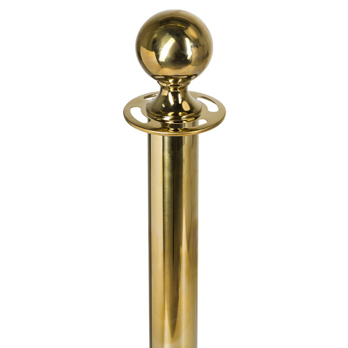Столбик ограждения солеи металлический с шаром, 32х94 см, цвет "под золото" фото 3