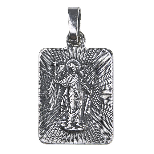 Образок мельхиоровый с ликом пророка Иоанна Предтечи, серебрение фото 3