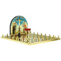 Крышка панихидного стола на 50 свечей, с литографией, 50х50 см