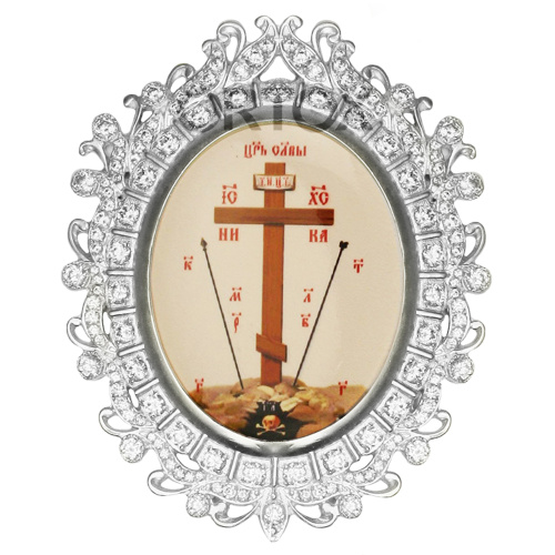 Икона на митру из ювелирного сплава, в серебрении фото 5