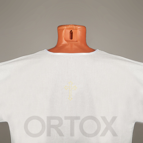 Рубашка для крещения без завязок, хлопчатобумажная фото 3