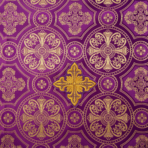 Облачение на престол фиолетовое, церковный шелк, 100х100х100 см фото 5