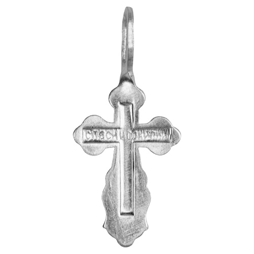 Нательный крестик №14, гальванический, 1,8х2,9 см, серебристый фото 6