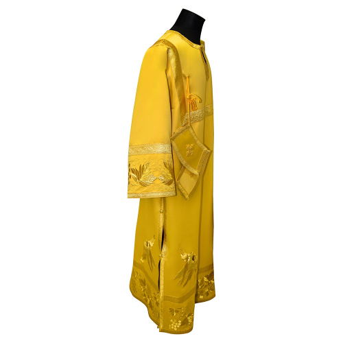 Облачение диаконское желтое, вышивка, цветной галун фото 3