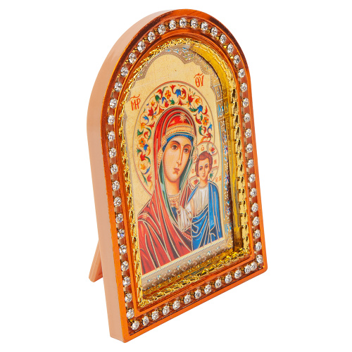Икона настольная Божией Матери "Казанская", пластиковая рамка, 6,4х8,6 см фото 2