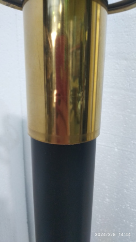 Столбик ограждения солеи металлический, 32х91 см, черный с золотом, У-1073 фото 13