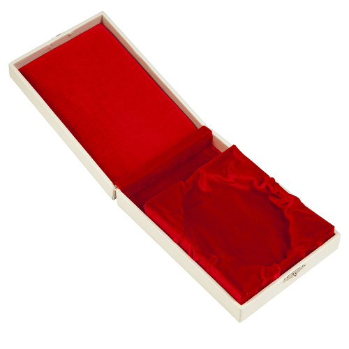 Футляр для наперсного креста или панагии, искусственная кожа, 17х11х4 см, цвет "слоновая кость" фото 2