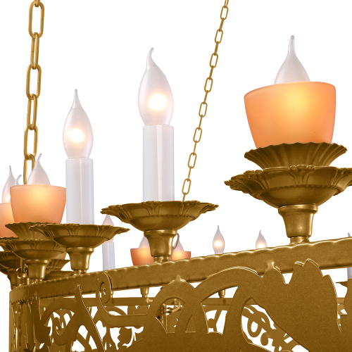 Хорос на 32 свечи и 24 лампады, сталь, 350х72 см фото 5