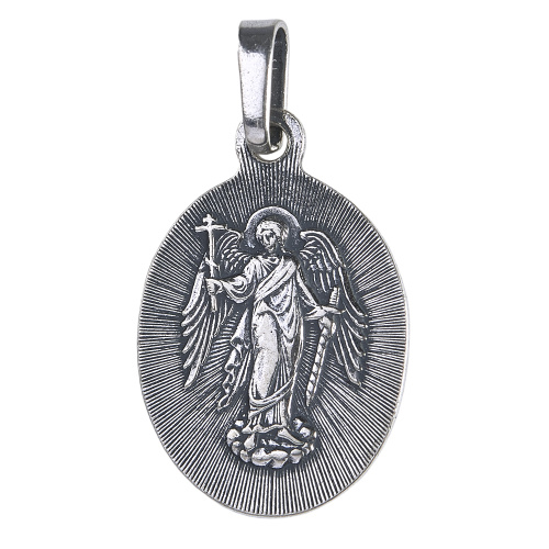 Образок мельхиоровый с ликом равноапостольной Марии Магдалины, серебрение фото 3