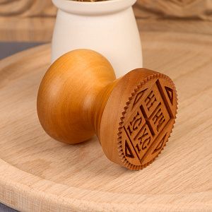 Печать для просфор "Агничная" деревянная №2 (Ø 6 см)