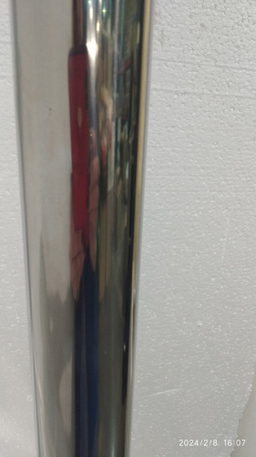 Столбик ограждения солеи металлический с шаром, 32х94 см, цвет "под серебро", У-1074 фото 9