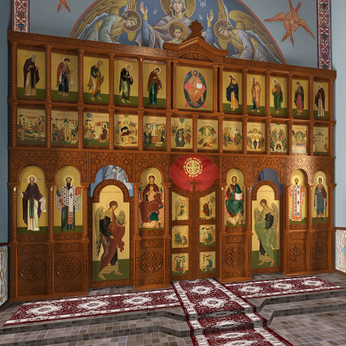 Иконостас трехъярусный (г. Волгоград), цвет "кипарис", 515,6х320,4х16,8 см фото 2