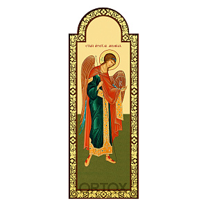 Диаконская дверь для "Суздальского" иконостаса, цвет "кипарис" с золотом (поталь) (Южная (правая), ясень, 60х4,6х198 см)