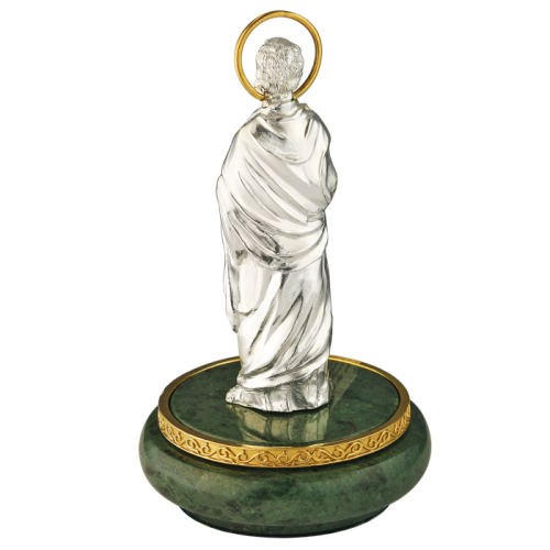 Скульптура "Апостол Петр" из ювелирного сплава в серебрении и позолоте, 11 см фото 2