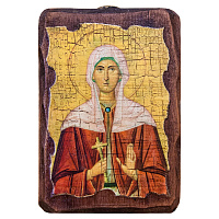 Икона мученицы Христины Тирской, 6,5х9 см, под старину