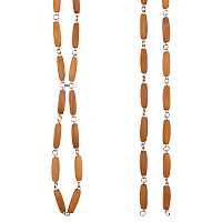 Цепь для наперсных крестов и панагий деревянная, светлая, длина 112 см