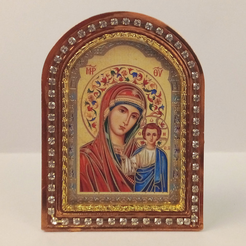 Икона настольная Божией Матери "Казанская", пластиковая рамка, 6,4х8,6 см фото 6