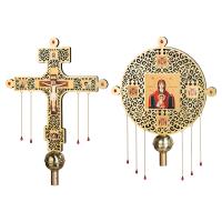 Запрестольные крест и икона, комплект, высота 65 см