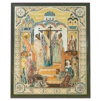 Икона Воздвижения Креста Господня, МДФ, 10х12 см