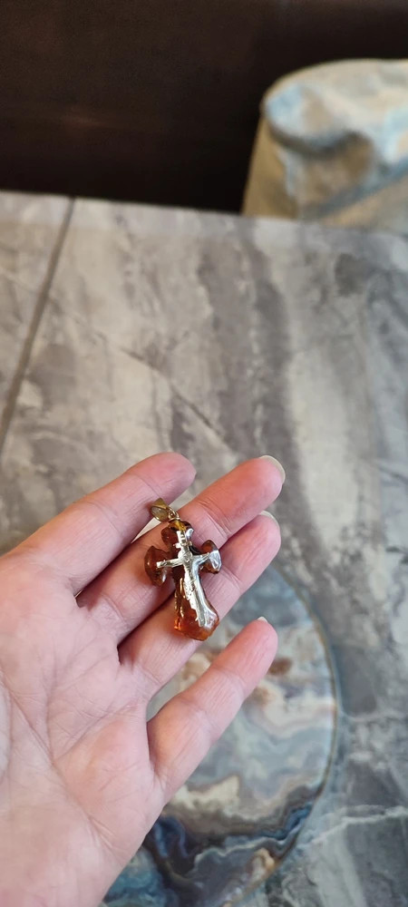 Крестик нательный, цвет Распятия "под золото", 2х3 см